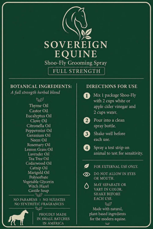 Sovereign Equine Shoo-Fly Full Strength Concentrate